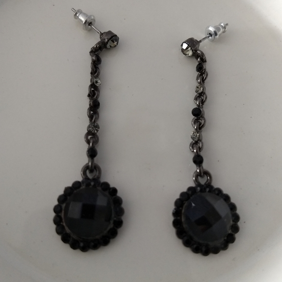 Beveled Stone Dangling Earrings - Picture 3 of 4